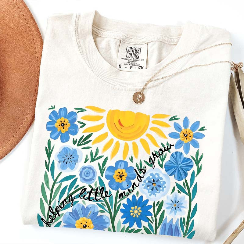 Helping Little Minds Grow Floral T-Shirt