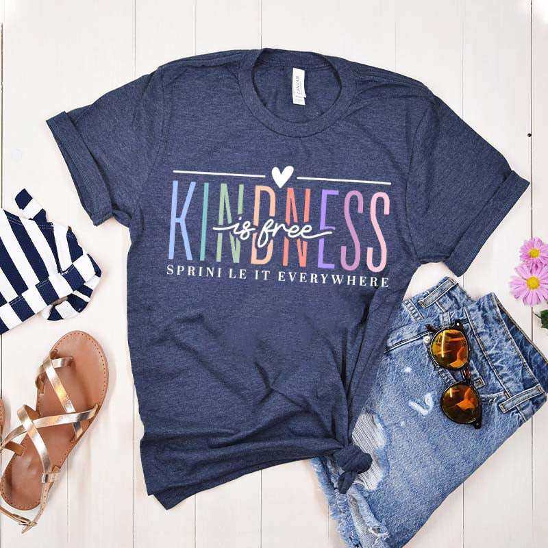 Cute Kindness Is Free Simple T-Shirt