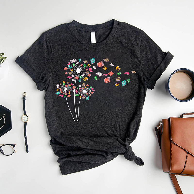 Dandelion Books  Reading Lover T-Shirt