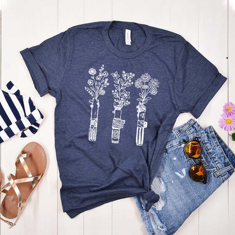 Floral Lightsaber Star Wars T-Shirt