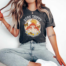 Stay Trippy Little Hippie Mushroom T-Shirt
