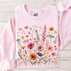 Pastel Botanical Floral Lover Gift Sweatshirt