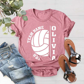 Personalized Volleyball Team Spirit Player T-Shirt