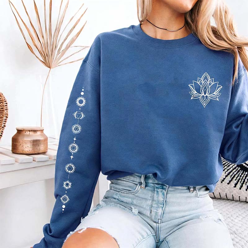 Chakra Symbols Meditation Yoga Sweatshirt