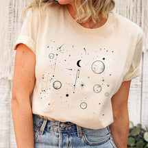 Celestial Astrology Moon Phase Spiritual T-Shirt
