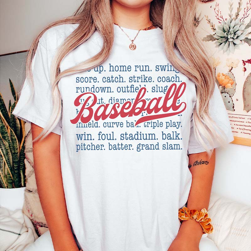 Retro Baseball Mama Gift T-Shirt