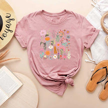 Pink Floral Wildflower Ladies T-Shirt