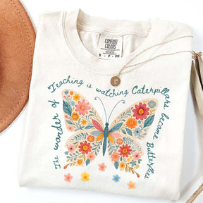 The Wonder of Teaching Quote Butterfly T-Shirt