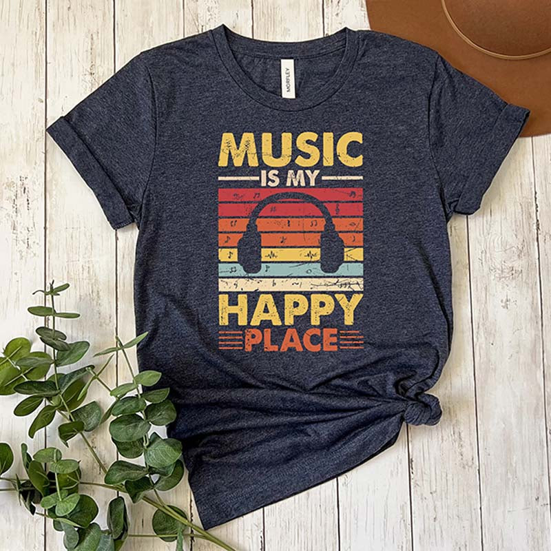 Music Is My Happy Place T-Shirt