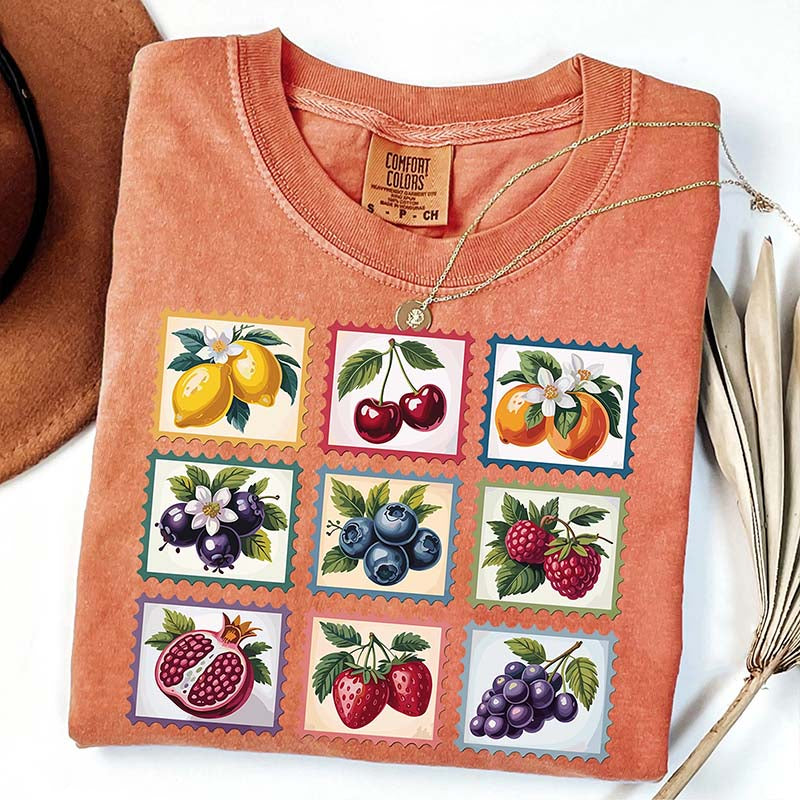Vintage Fruit Botanical Watercolor T-Shirt