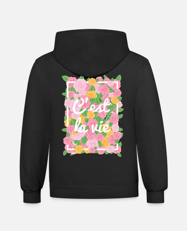 Sweat à capuche imprimé floral unisexe