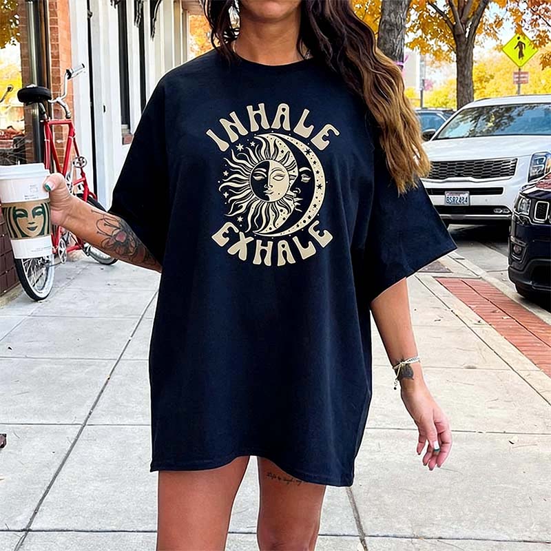 Boho Yoga Sun and Moon T-Shirt