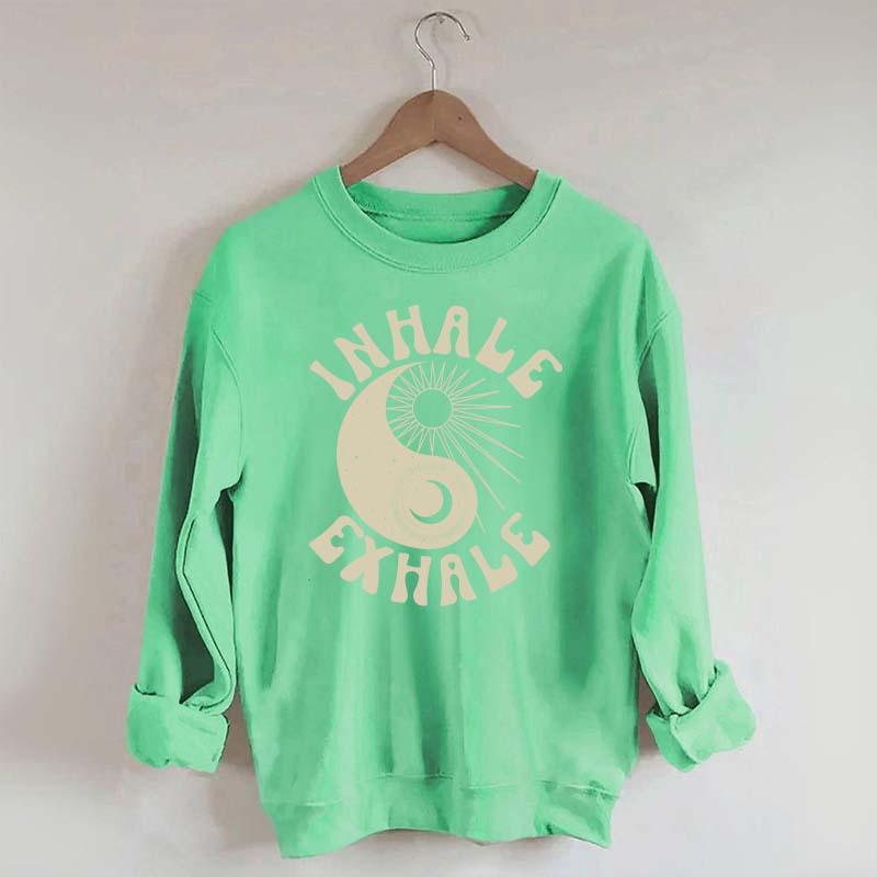 Ying Yang Yoga Just Breathe Sweatshirt
