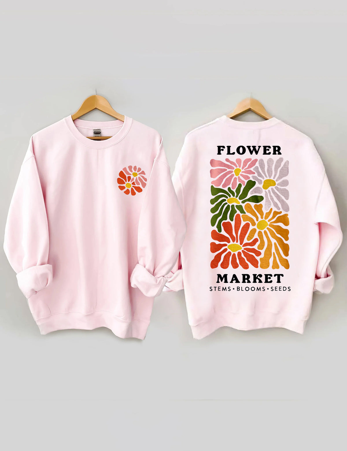 Sweat-shirt à imprimé fleurs sauvages bohème Flower Market