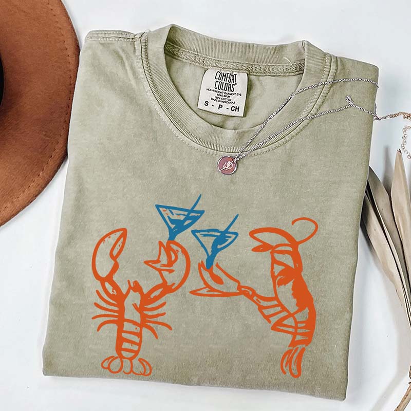 Lobster Crab Martini T-Shirt