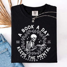 A Book a Day Skeleton T-Shirt