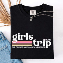 Custom Girls Trip Matching Friends Vacation T-Shirt