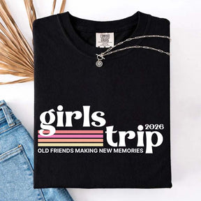 Custom Girls Trip Matching Friends Vacation T-Shirt