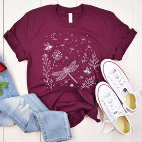 Bella Canvas Dragonfly Nature Retro T-Shirt