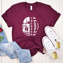 Personalized Football Mom T-Shirt