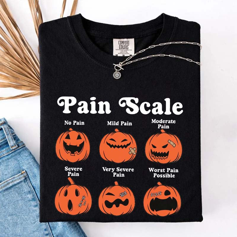 Pain Scale Fall Pumpkin Nurse T-Shirt