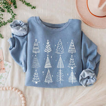 Comfort Color Christmas Trees Holiday Sweatshirt