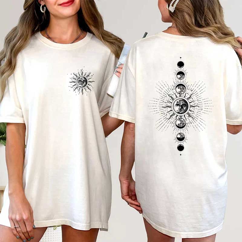 Comfort Colors Celestial Moon And Sun T-Shirt