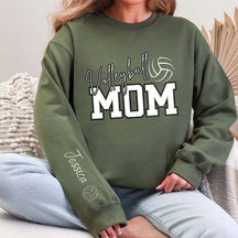 Personalized Volleyball Mom Kid Name Sweatshirt