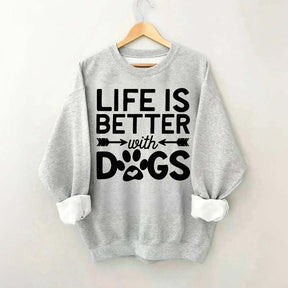 Life Is Better With Dogs Heavy Blend Sweatshirt