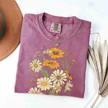 Boho Wildflowers Aesthetic Oversized Daisy T-Shirt