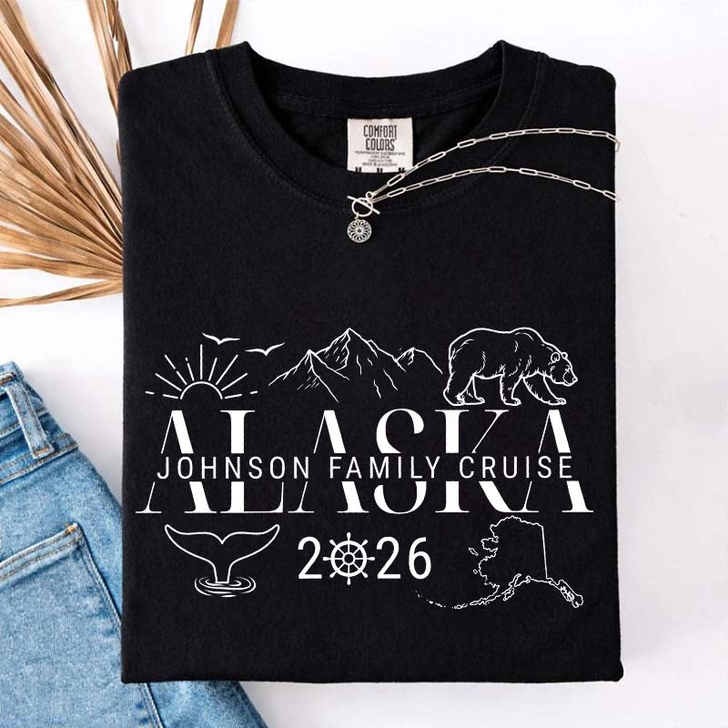 Custom Alaska Cruise Group Matching Vacation T-Shirt