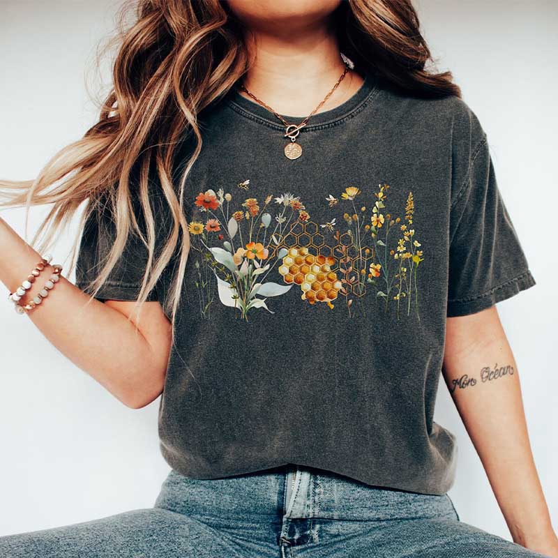 Honey Bee Wildflowers T-Shirt