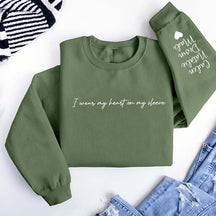 Custom I Wear My Heart On My Sleeve Sweatshirt