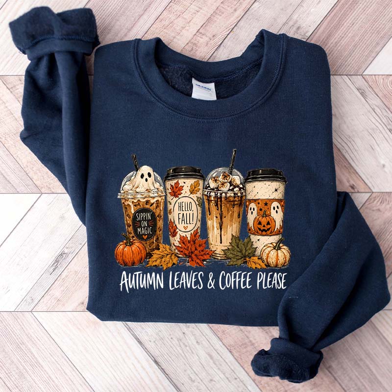 Halloween Coffee Pumpkin Spice Fall Sweatshirt