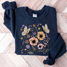 Vintage Floral Butterfly Sweatshirt