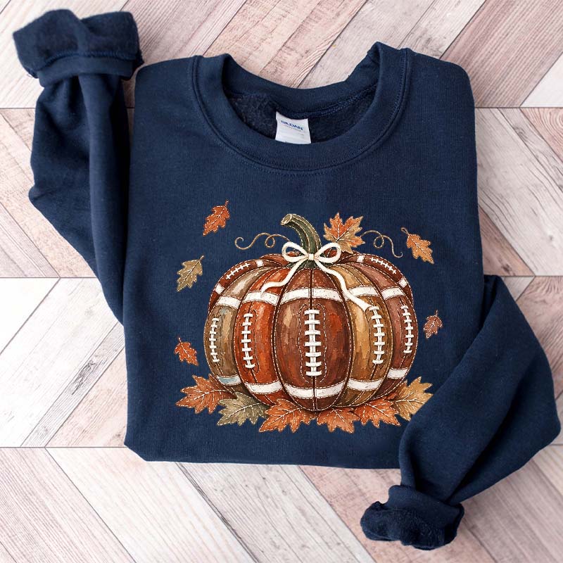 Fall Game Day Football Pumpkin Sweatshirt