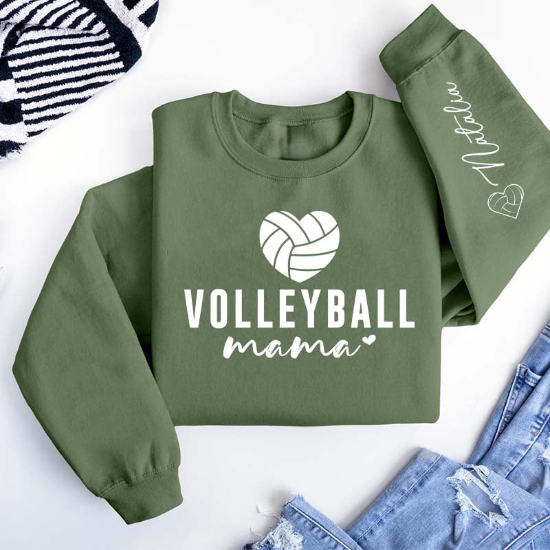 Personalized Sleeve Name Volleyball Sweatshirt