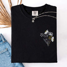 Minimal Daisy Flower T-Shirt