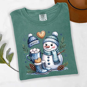 Cute Snowman Winter Vibes T-Shirt