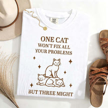 Retro Three Cats Graphic People T-Shirt