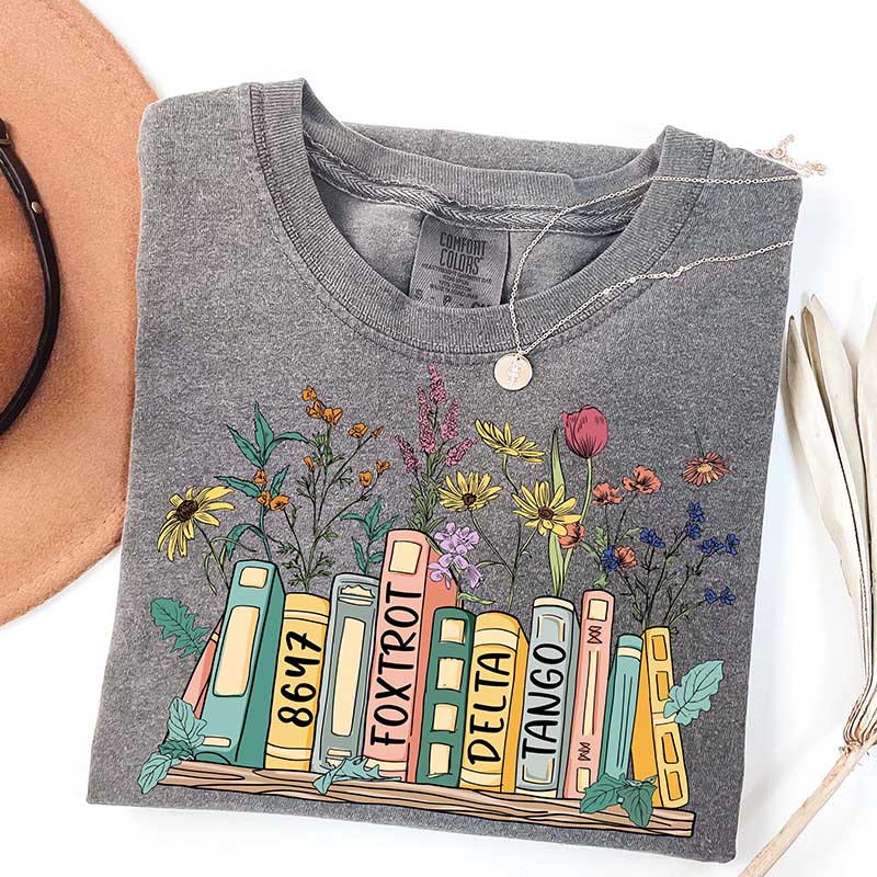 Comfort Colors Subtle Anti Trump Book Floral T-Shirt