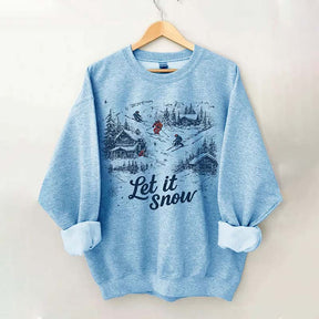 Let It Snow Skiing Sweatshirt