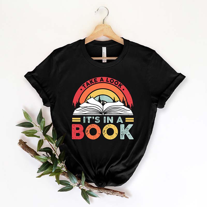 Take a Look it's in a Book Rainbow T-Shirt