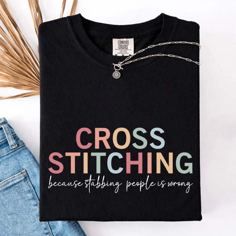 Cross Stitch Funny Crafting T-Shirt