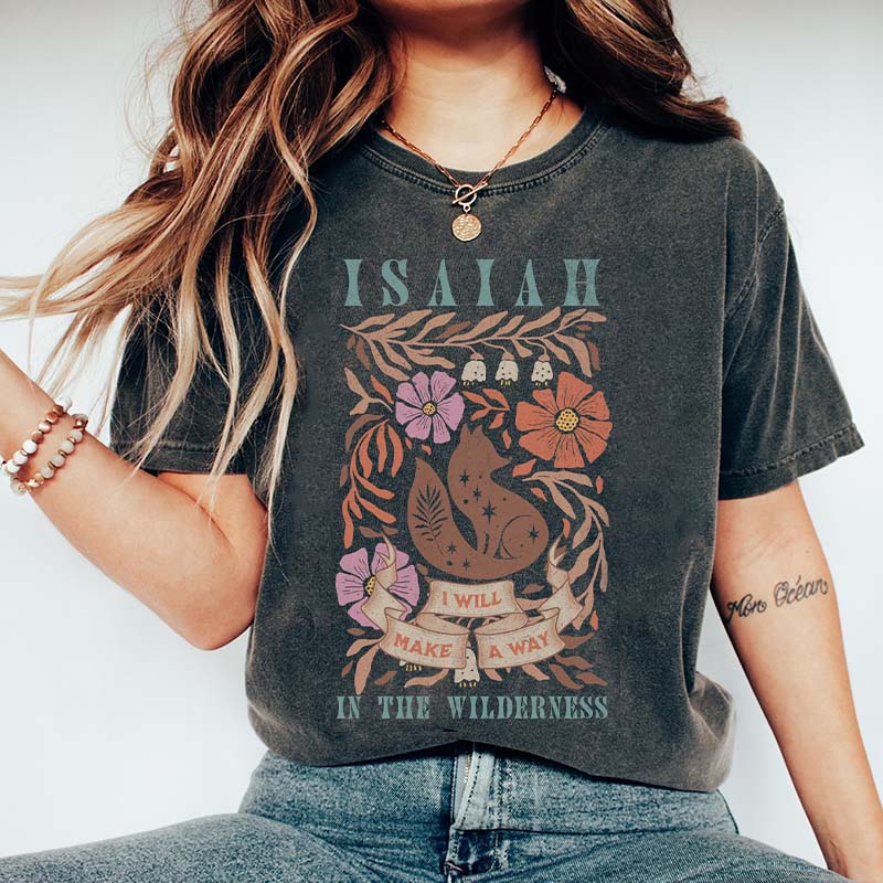 Boho Isaiah In The Wilderness Flower T-Shirt