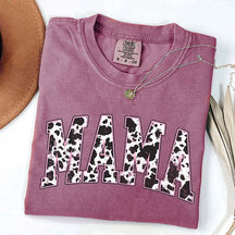 Retro Mama Pink Cow Western T-shirt