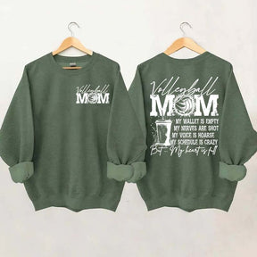 Volleyball Mom My Wallet is Empty Sweatshirt
