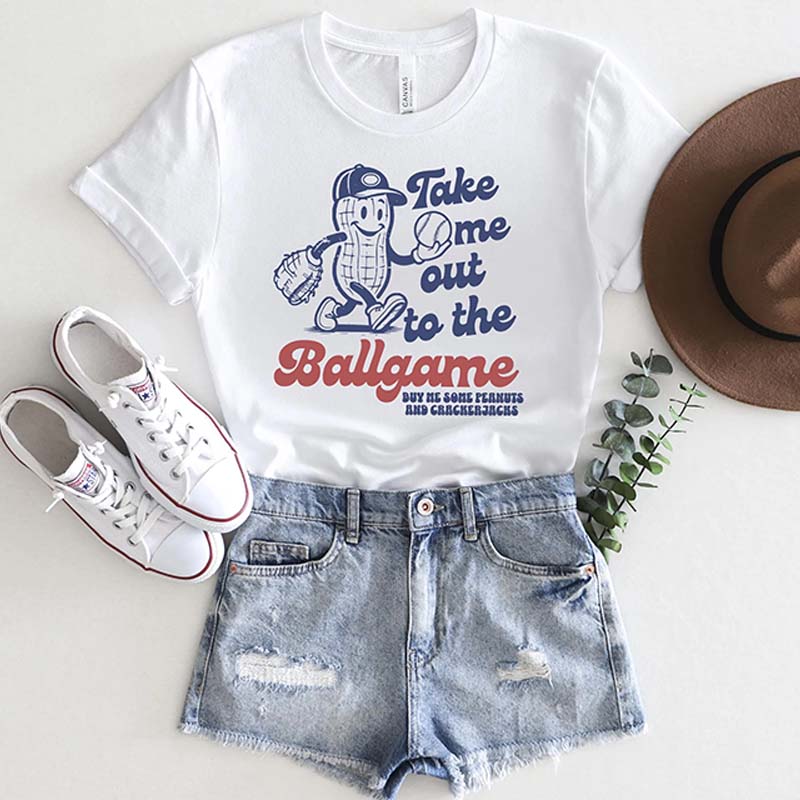 Take Me Out To The Ballgame Retro Summer T-Shirt