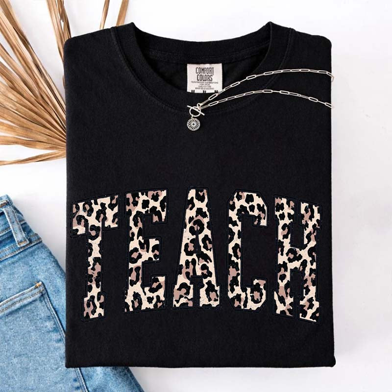 Comfort Colors Leopard Teacher T-Shirt