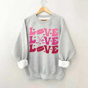 Sports Love Hockey Mom Sweatshirt